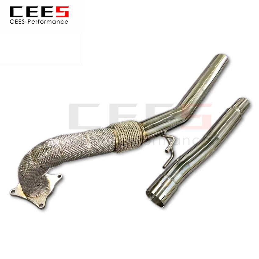 CEES Exhaust System For Volkswagen Golf 6R R20 Headers Without Catalyst No cat Downpipe Manifold Stainless Steel Car Parts