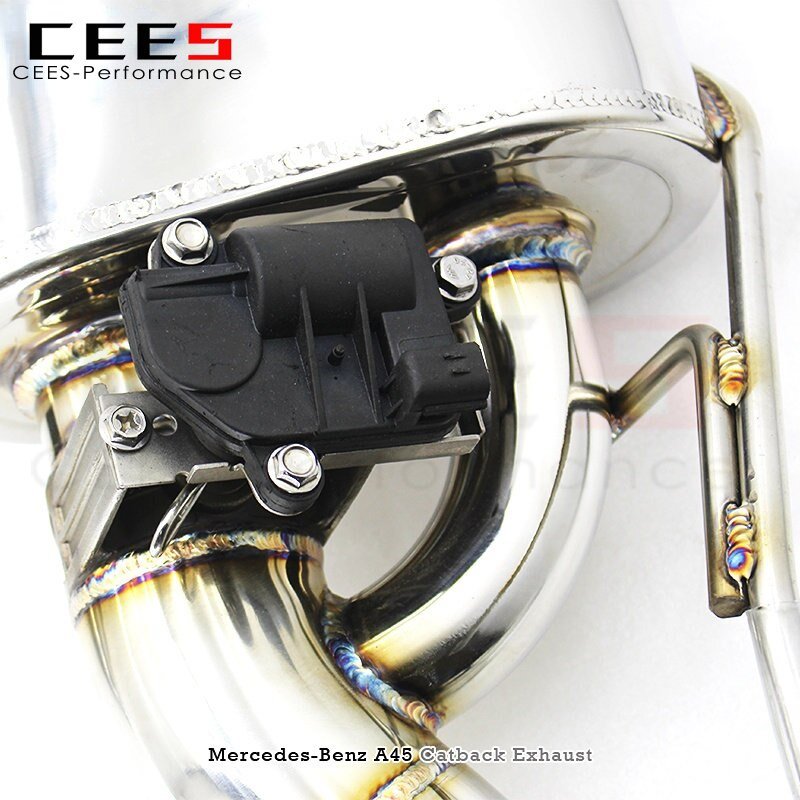 CEES Catback Exhaust Downpipe For Mercedes-Benz A45 AMG 2.0T 2014- Stainless Steel Exhaust valve control  Exhaust System