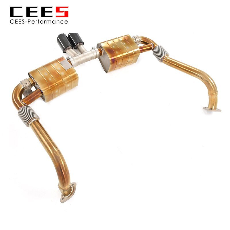 CEES Catback Exhaust for PORSCHE 718 Boxste 2.5 GTS 2017- Titanium Alloy Performance Valve Muffler Exhaust System