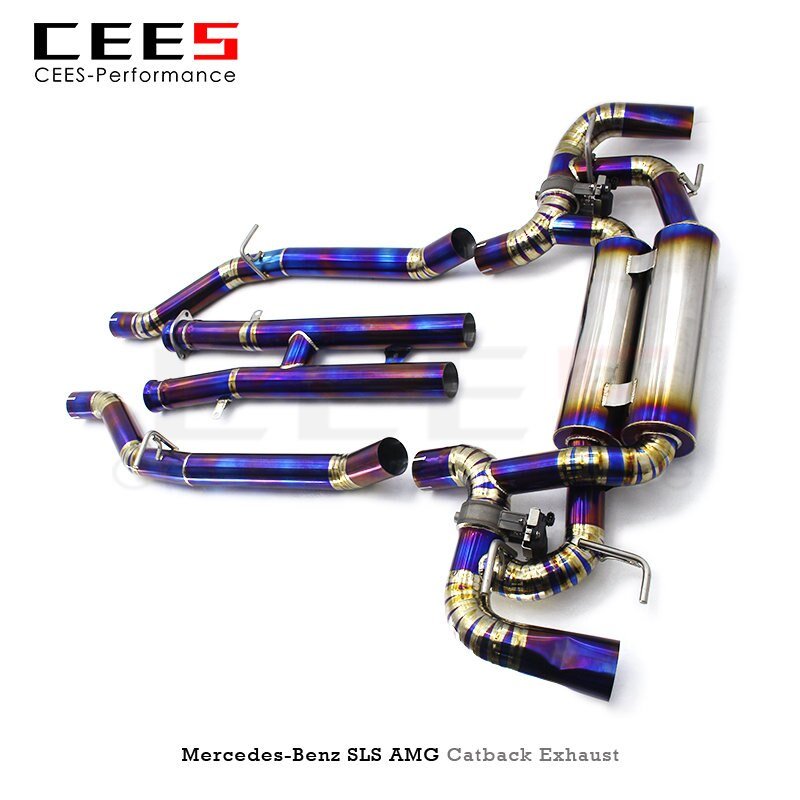 CEES Catback Exhaust for Mercedes-Benz SLS AMG 6.2L 2011- Tuning Performance Titanium Alloy Exhaust Pipe System