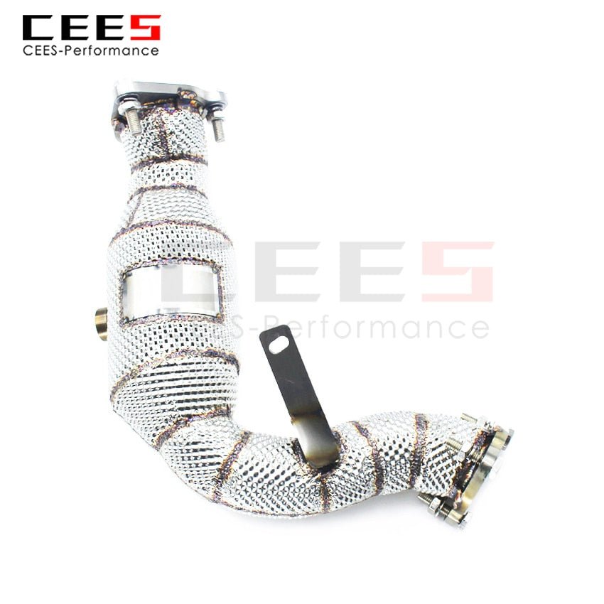 CEES Exhaust System For Audi S4 S5 B8 3.0T Headers With/Without Catalyst Test Pipe Converter High Flow Catted Exhaust Downpipe