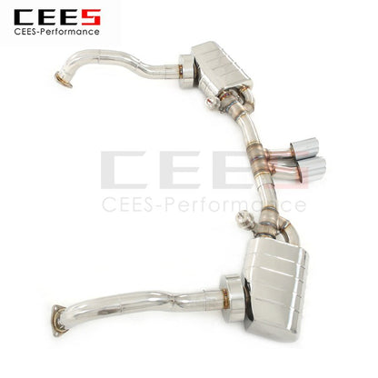 CEES Exhaust System For Porsche Boxster 98 Catback Stainless Steel Valve Muffler Catback Escape Tubo Escape Coche