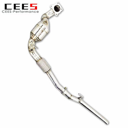 CEES Exhaust Downpipe for AUDI A1 EA111/EA211 1.4T 2011-2022 Exhaust System304 Stainless Steel Exhaust Pipe Catalytic Converters