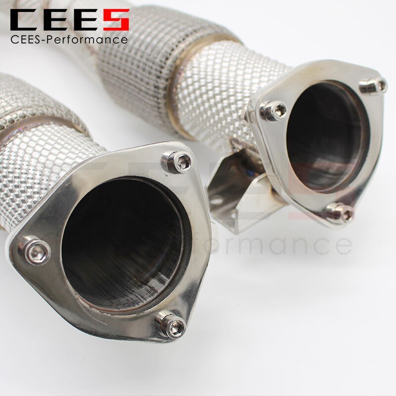 CEES Exhaust System For Audi 2.5T TTRS Upgrade High Flow Catted Downpipe Refit Sport Catalytic Converters Pipe Headers