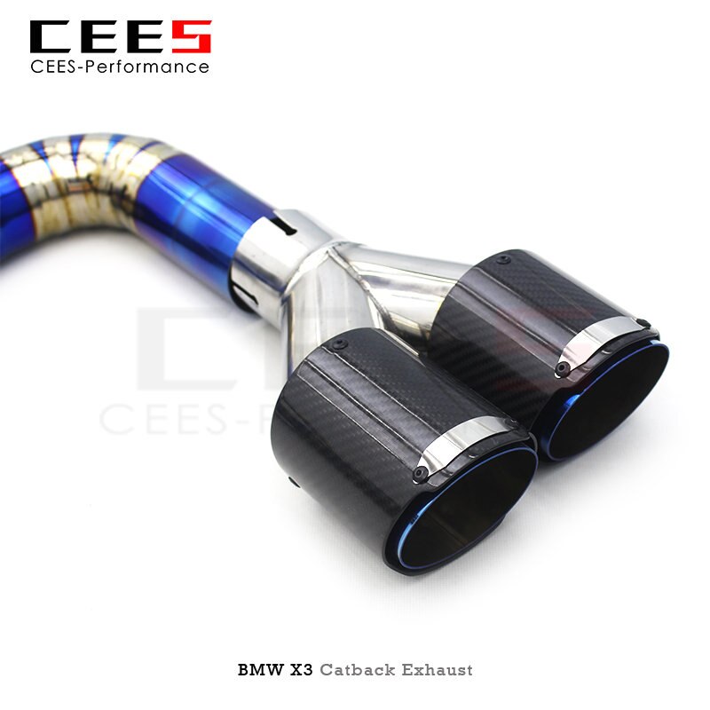 CEES Performance Exhaust Pipe Muffler for BMW X3 2.0T 2011-2017 Tuning Racing Car Titanium Alloy Catback Exhaust System