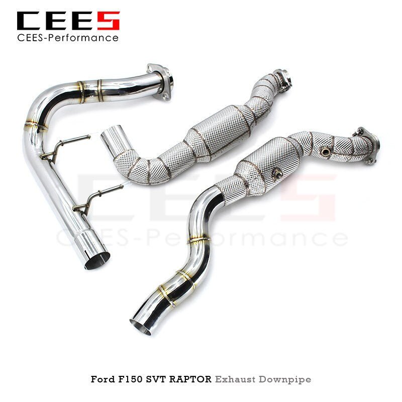 CEES Catalytic Con For Ford F150 SVT RAPTOR 3.5TT 2015-2019 Performance Exhaust System Stainless Steel Downpipe Without Catalyst