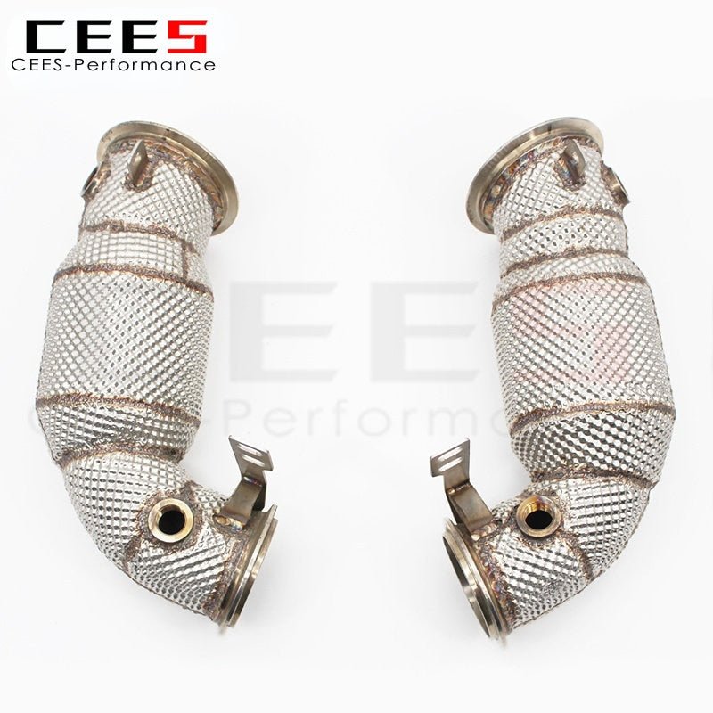 CEES Downpipe for BMW M5/M6 4.4TT V8 2019-2023 Performance Tuning Without Catalyst Exhaust Downpipe Exhaust Pipe