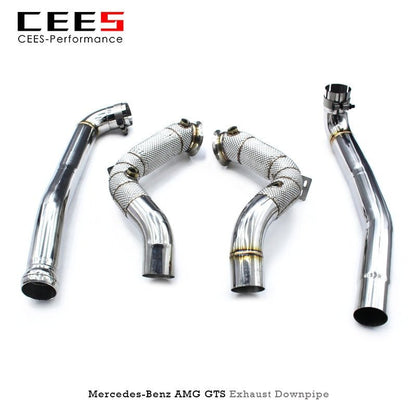 CEES Downpipe For BENZ AMG GT GTS C190 4.0T 2014-2020 High Performance Pipe Car Exhaust System Exhaust Downpipe