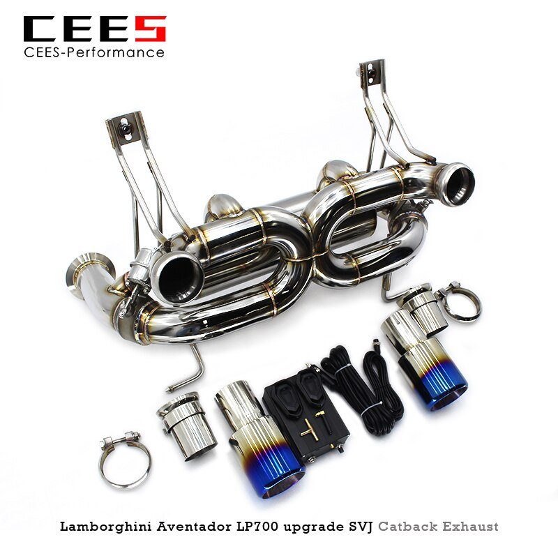 CEES Catback Exhaust For Lamborghini Aventador 6.5 LP700 2011-2016 Stainless Steel Exhaust valve control Muffler Exhaust System