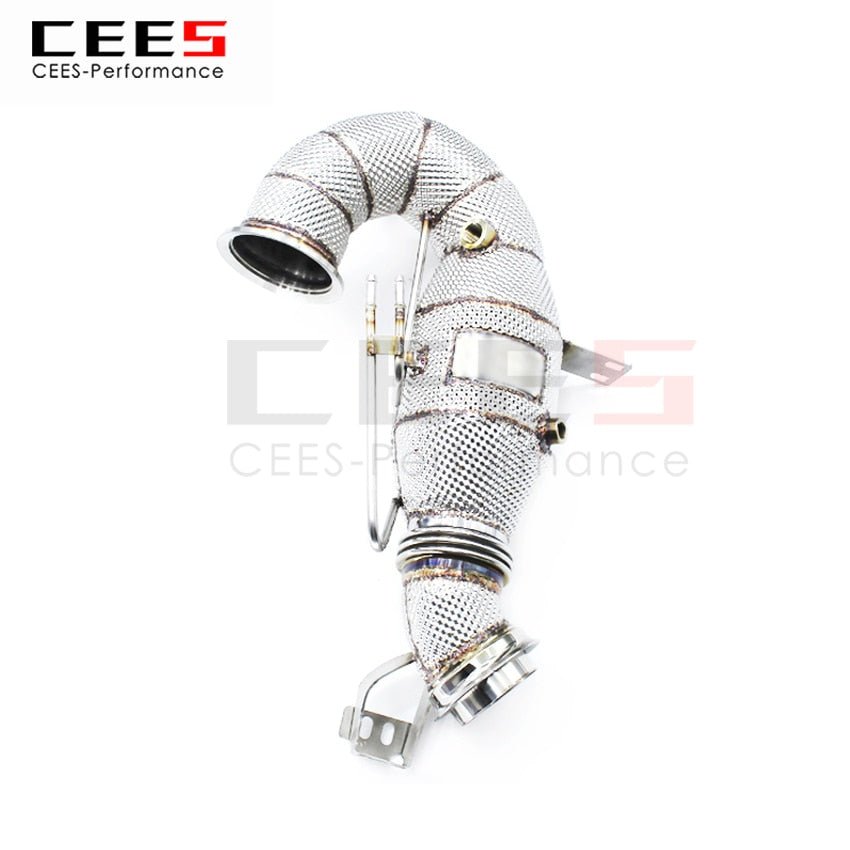 CEES Exhaust System For Mercedes-Benz E53 AMG Headers With Catalyst Test Pipe Converter High Flow Catted Exhaust Downpipe