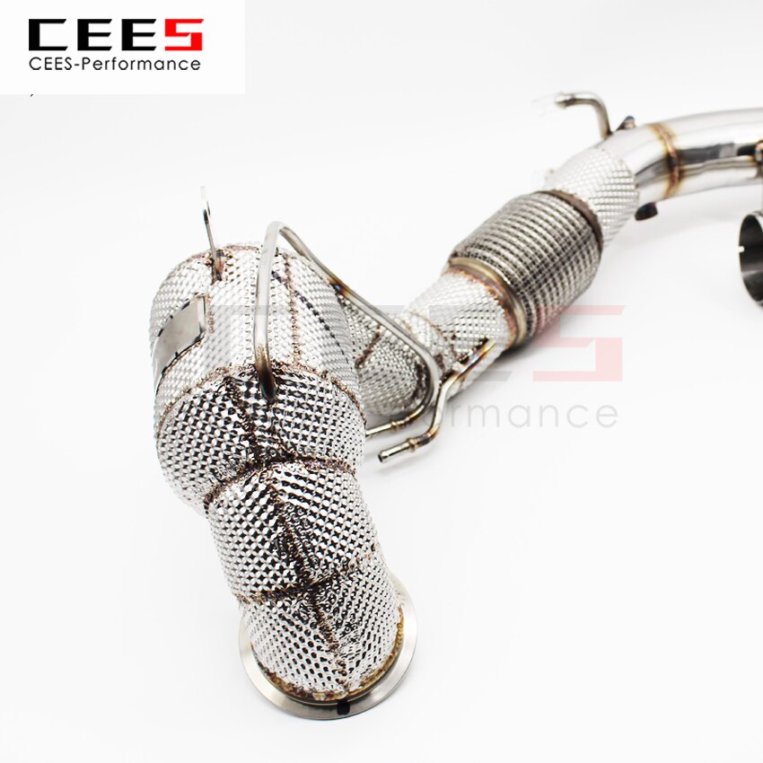 CEES Exhaust System For Volkswagen VW golf 8 GTI Headers With Catalyst Test Pipe Converter High Flow Catted Exhaust Downpipe