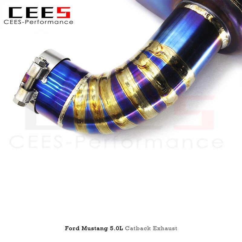CEES Catback Exhaust For Ford Mustang 3.7 5.0L 2011-2023 tuning performance Titanium Exhaust valve control Exhaust System tips