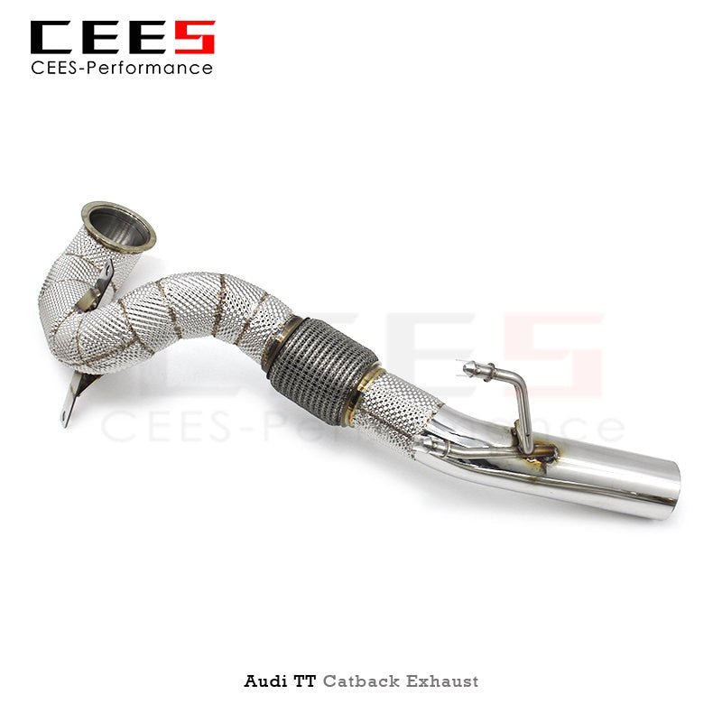 CEES Catback Exhaust For Audi TT 2.0T 2017-2023 Downpipe Stainless Steel escape tuning Exhaust System Exhaust valve control