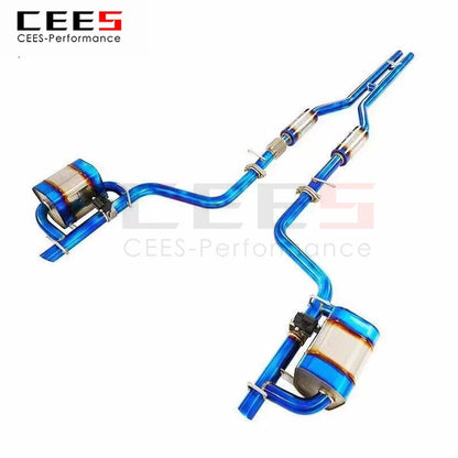 CEES Exhaust System For Dodge Challenger 3.6L Performance Titanium Alloy Catback Valve Muffler Auto Modification Car Accessories