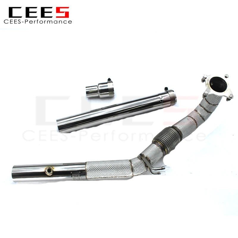 CEES Exhaust Downpipe for Audi TT/TTS MK3/8S 2.0T 2015-2023 Tuning Stainless Steel Downpipe Without Catalyst Exhaust System