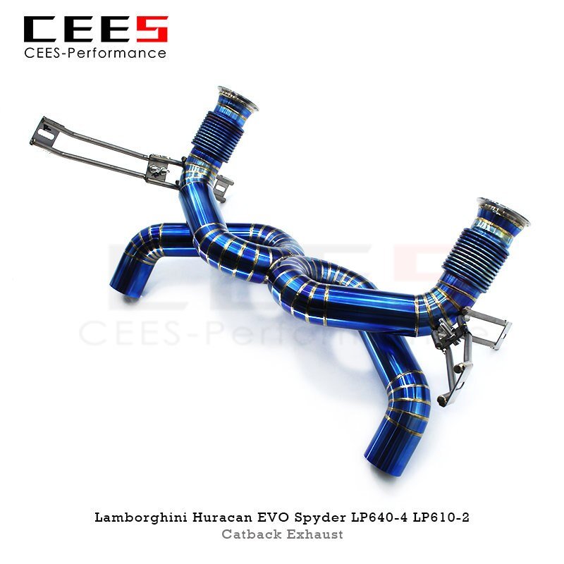 CEES Catback Exhaust for Lamborghini Huracan EVO Spyder 5.2 LP610 LP640 2019-2020 Performance Titanium Exhaust Pipe Assembly