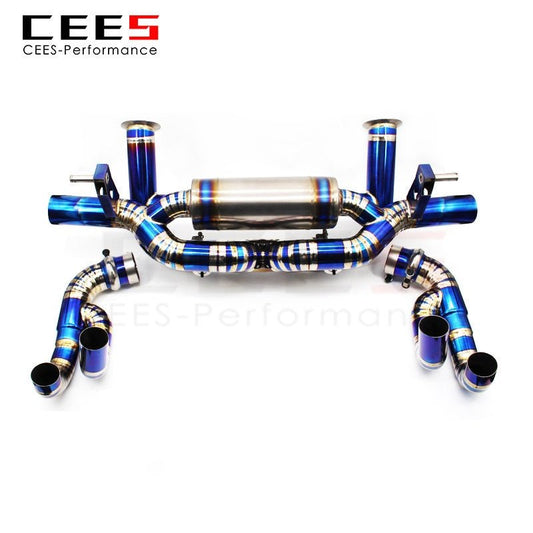 CEES Catback for AUDI R8 V8/V10 2010-2015 Tuning Racing Performance Titanium Valve Mufflers Car Exhaust Assembly System Pipe