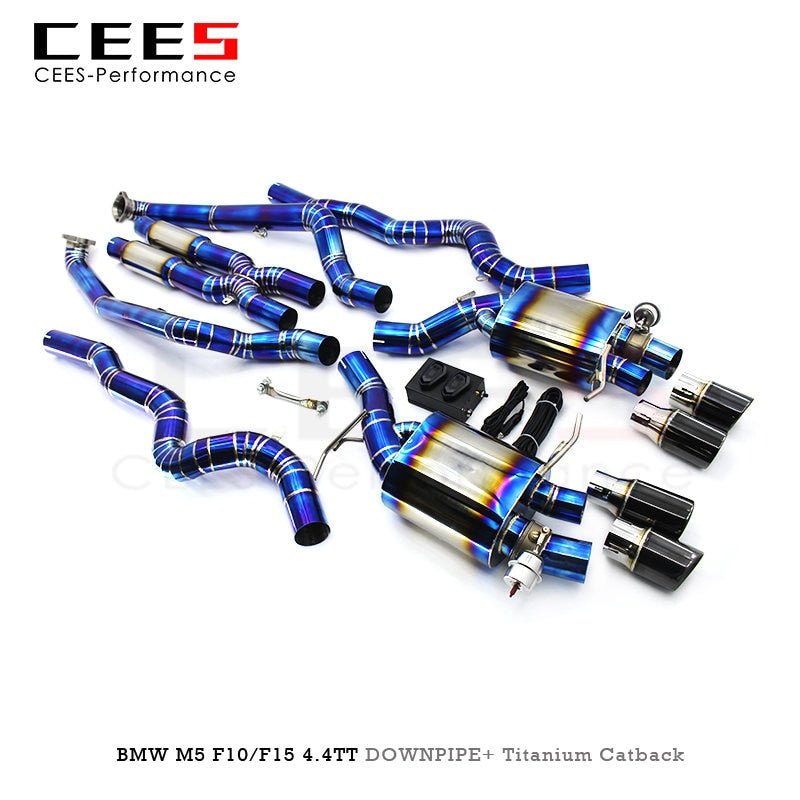 CEES Downpipe Catback Exhaust for BMW M5 F10/F15 4.4TT 2012-2016 Tuning Performance Titanium High Performance Exhaust System