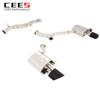 CEES Catback For AUDI RS4 2.9T 2019-2022 Racing Car Valve Muffler Titanium Alloy Valvula Escape Electrica Exhaust System Scarico