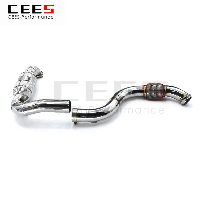 CEES Exhaust System For Mercedes-Benz A200 1.6T Headers With Catalyst Test Pipe Converter High Flow Catted Exhaust Downpipe