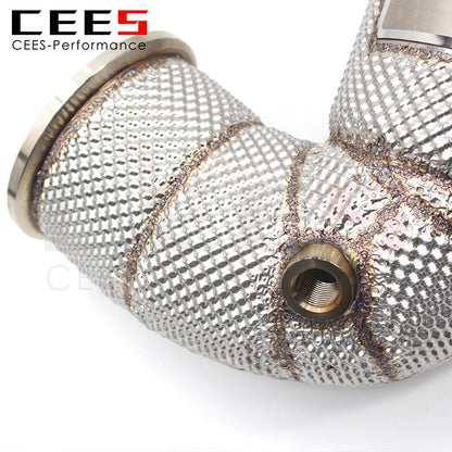 CEES Exhaust System For Audi 2.5T TTRS Upgrade High Flow Catted Downpipe Refit Sport Catalytic Converters Pipe Headers