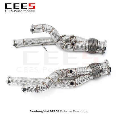 CEES Downpipe For Lamborghini Aventador LP700-4 6.5 2011-2016 Automobile Exhaust System Exhaust Pipe  Exhaust Downpipe