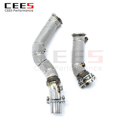 CEES Exhaust System For BMW M3 M4 F80 F82 3.0T Headers Without Catalyst No cat Downpipe Manifold Stainless Steel Car Accessories