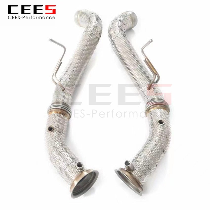 CEES Exhaust System For Mclaren 650S Headers Without Catalyst No cat Downpipe Manifold Stainless Steel Car Accessories