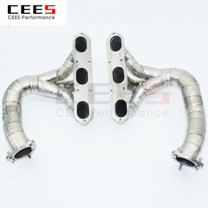 CEES Exhaust System For Porsche 911 997.1 Headers Manifold Test Pipe No cat Downpipe Stainless Steel Car Accessories